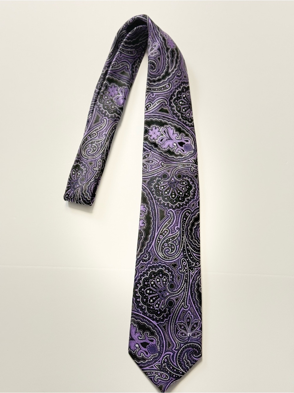 Bill Robinson Purple Paisley Men's Neck-Tie